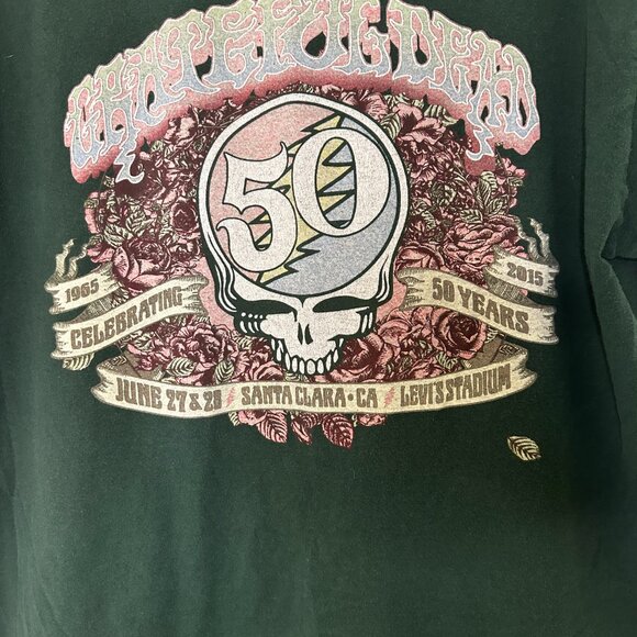 Grateful Dead 50th Anniversary T-shirt-Fare Thee Well-Green-Size Large-A009 - Picture 3 of 5